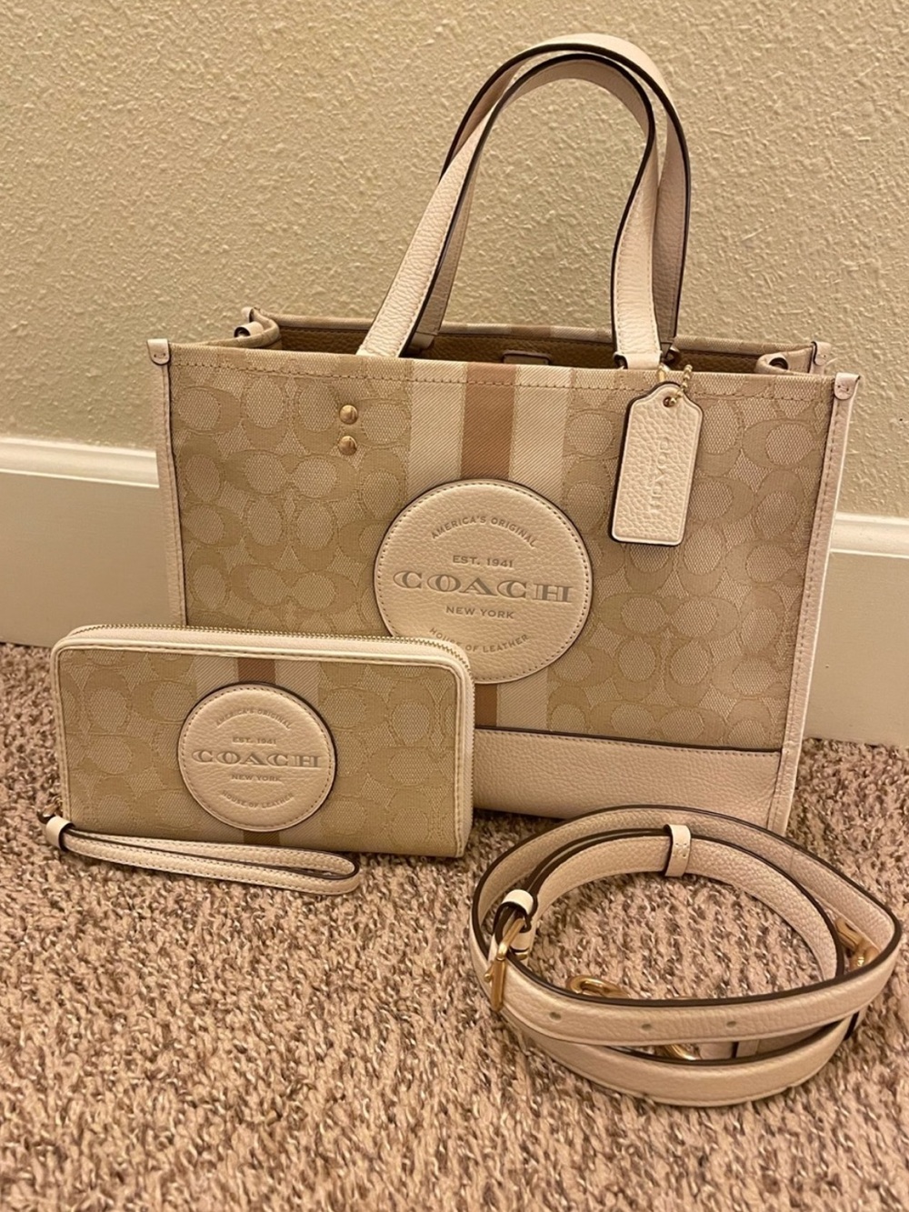 Coach Dempsey Tote Bag with Matching Wallet